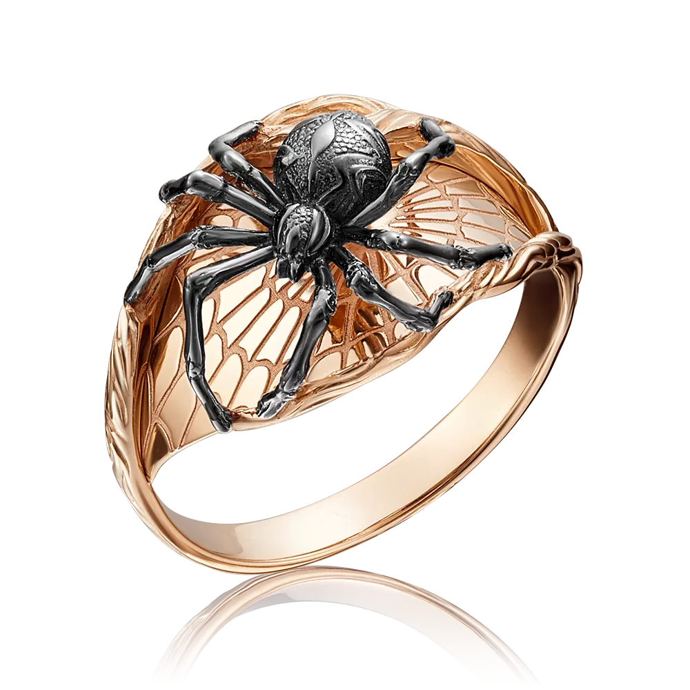 Кольцо «Паук» из красного золота 01-5157-00-000-1110-59