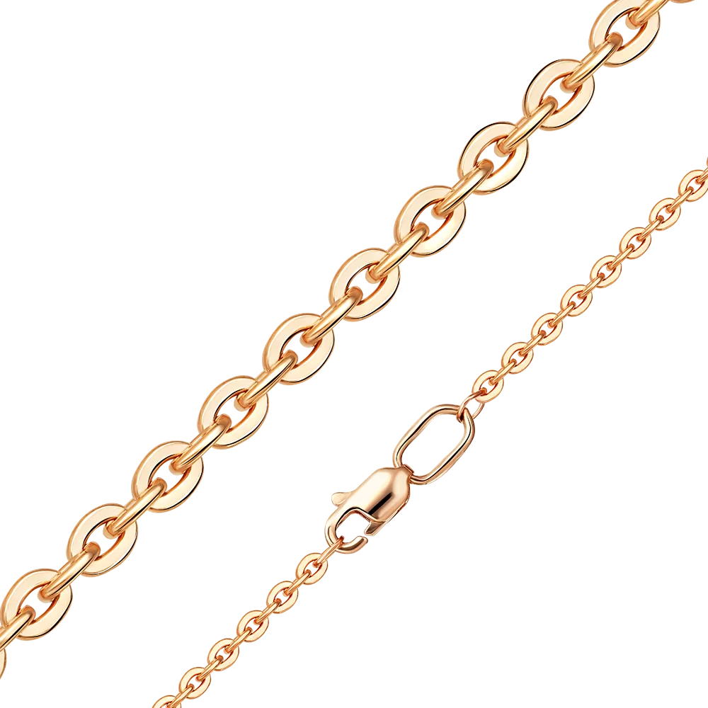 Цепь из красного золота (плетение «Якорное бриллиантовое») 21-1604-060-1110-17