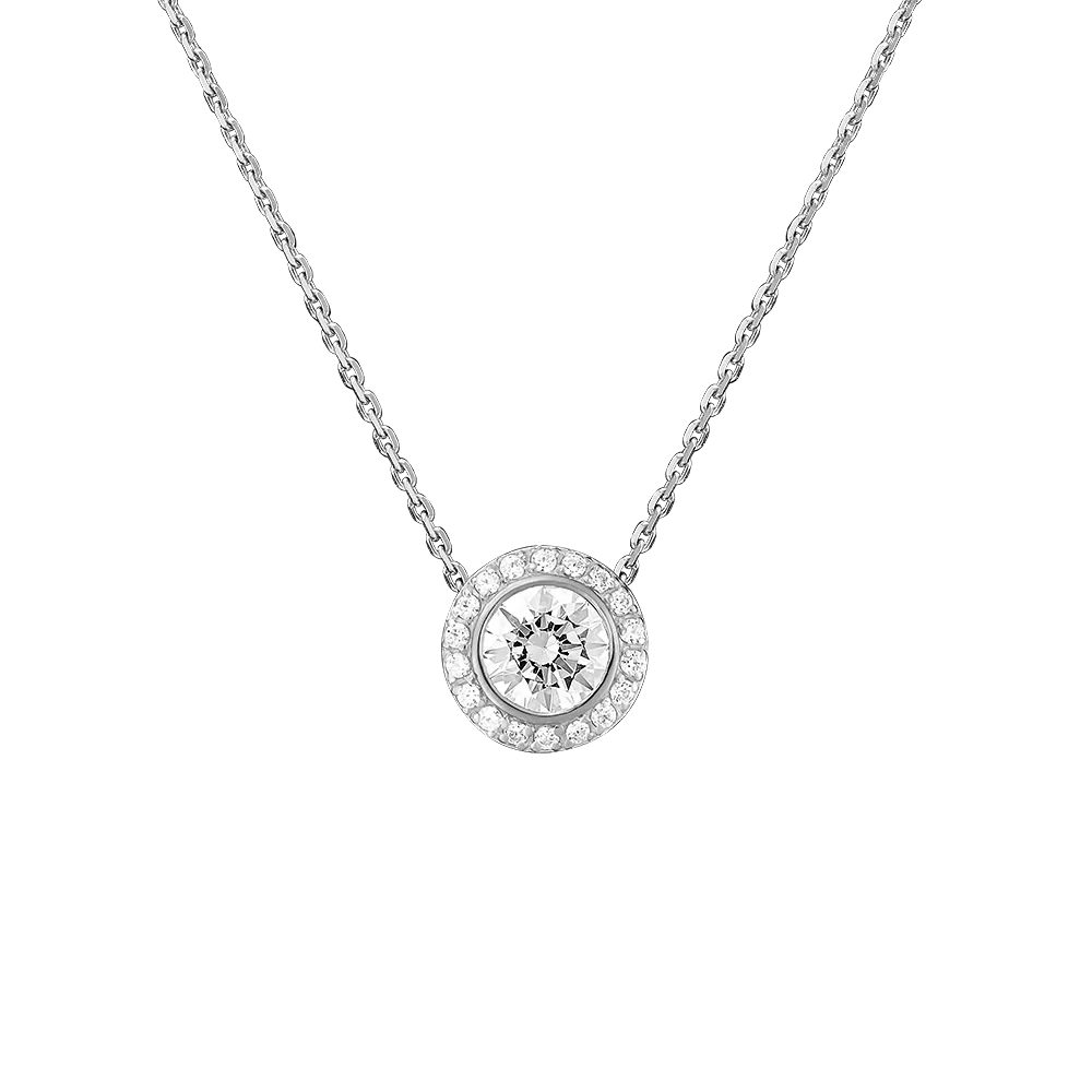 Колье из белого золота с фианитами 07-0171-00-401-1120