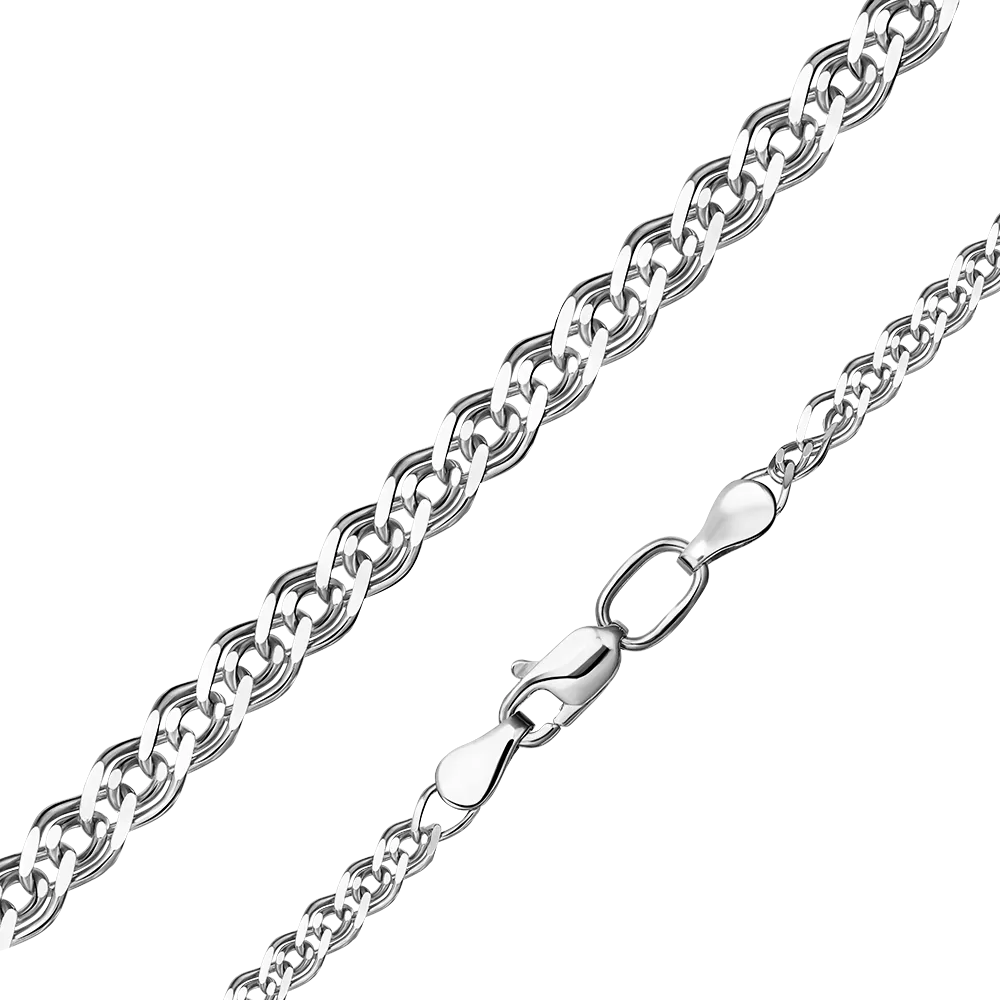 Цепь из белого золота с алмазной гранью (плетение «Нонна») 21-0511-050-1120-17