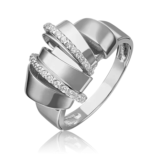 Кольцо из белого золота с фианитами 01-5419-00-401-1120-48