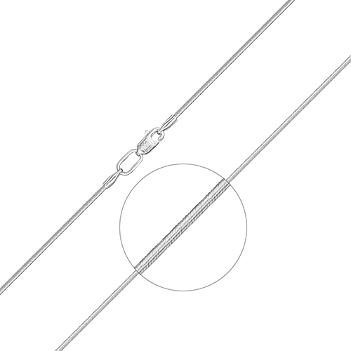 Браслет из белого золота с алмазной гранью (плетение «Снейк») 22-1010-030-1120-17