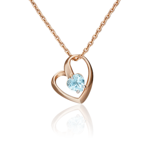 Подвеска «Сердце» из красного золота c топазом 03-3047-00-201-1110-57