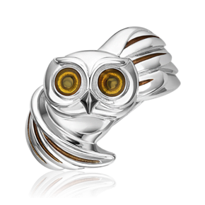 Кольцо «Сова» из серебра c эмалью 01-5701-00-000-0200