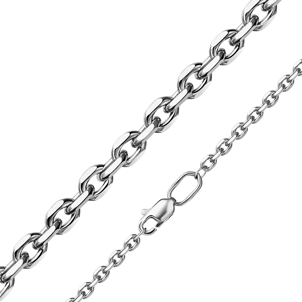 Цепь из белого золота с алмазной гранью (плетение «Якорное») 21-0811-080-1120-17