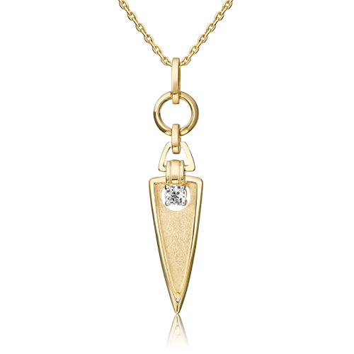 Подвеска «Контрасты» из лимонного золота с натуральным топазом white 03-3290-00-201-1130