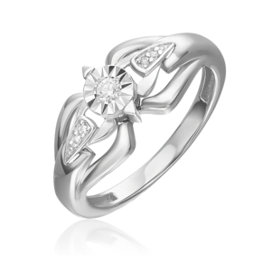 Кольцо из белого золота с бриллиантом 01-5730-00-101-1120