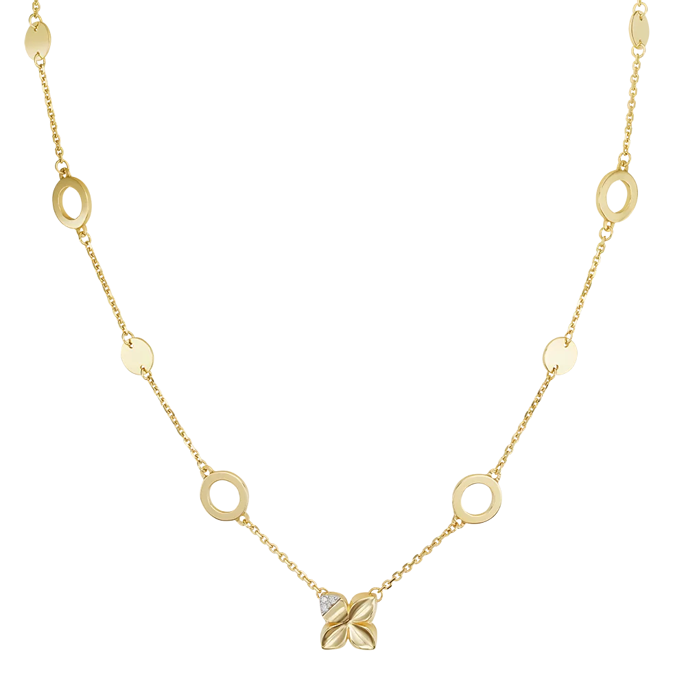 Колье из комбинированного золота с бриллиантами 07-0249-00-101-1121