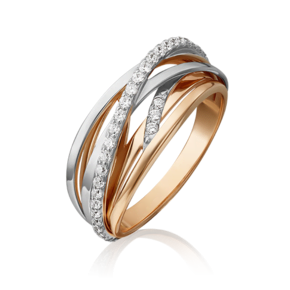 Кольцо из комбинированного золота c фианитами 01-5381-00-401-1111-24