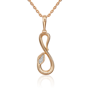 Подвеска «Змея. Безграничность возможностей»  из комбинированного золота c бриллиантами 03-3279-00-101-1111