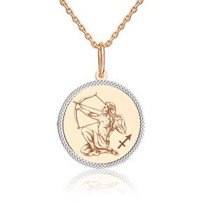 Подвеска «Знак зодиака Стрелец» из красного золота 03-1701-08-000-1110
