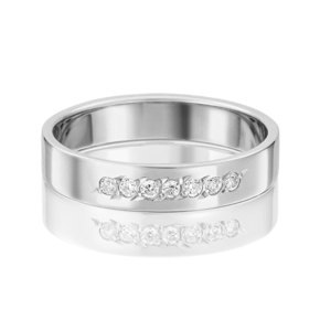 Обручальное кольцо из белого золота c фианитами 01-3492-00-401-1120-18