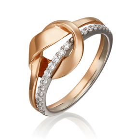 Кольцо из комбинированного золота c фианитами 01-5442-00-401-1111-23