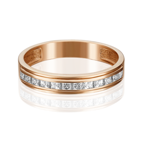 Помолвочное кольцо из красного золота c фианитами 01-3659-00-501-1110-38