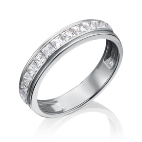 Помолвочное кольцо из белого золота c фианитами 01-3660-00-501-1120-38
