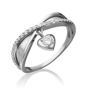 Кольцо из белого золота c фианитами 01-5276-00-401-1120-24