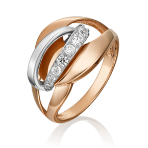 Кольцо из комбинированного золота c фианитами 01-5399-00-401-1111-03