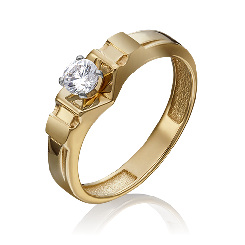 Кольцо из комбинированного золота с фианитом 01-5259-00-501-1121-38