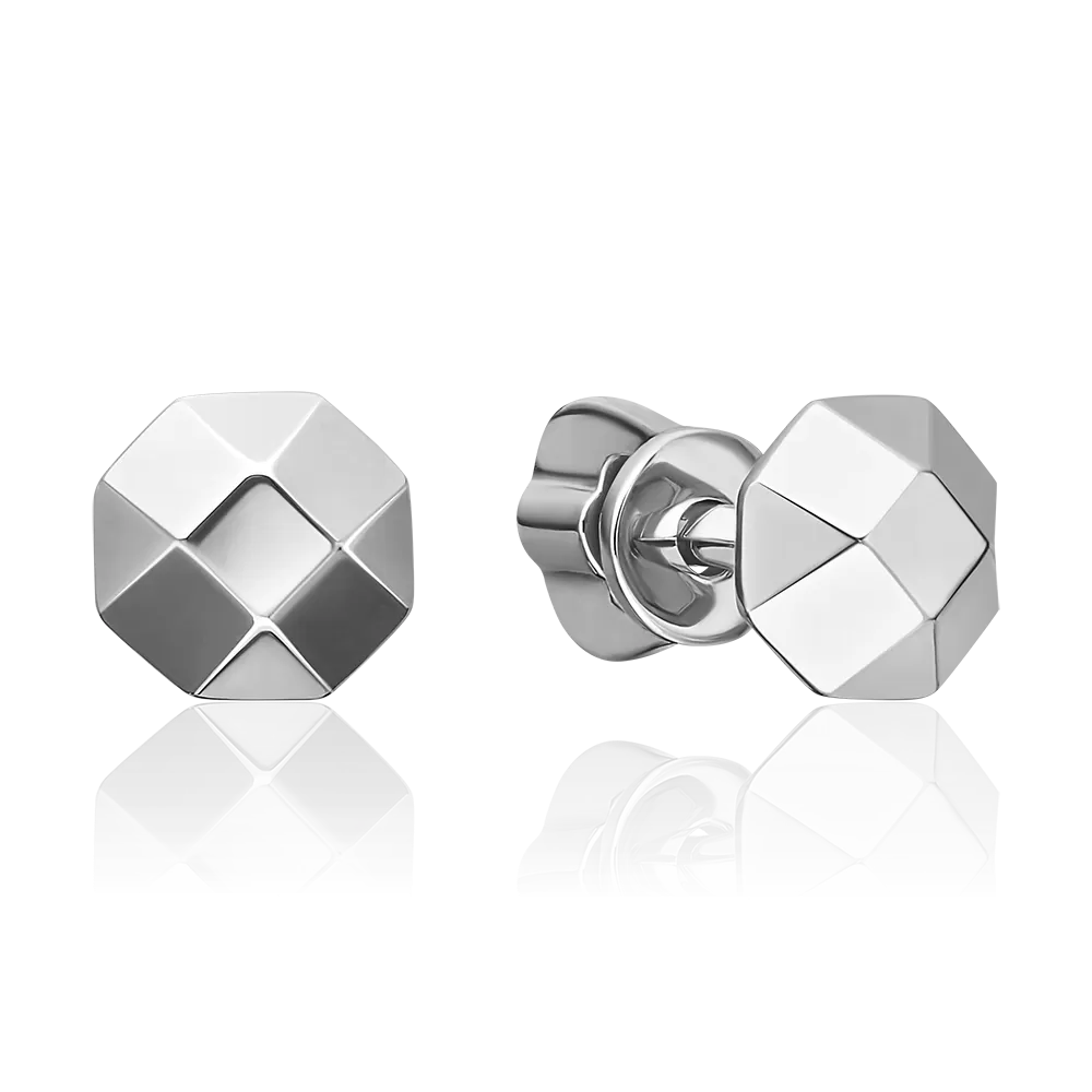 Серьги-пусеты из белого золота 02-3892-00-000-1120-04