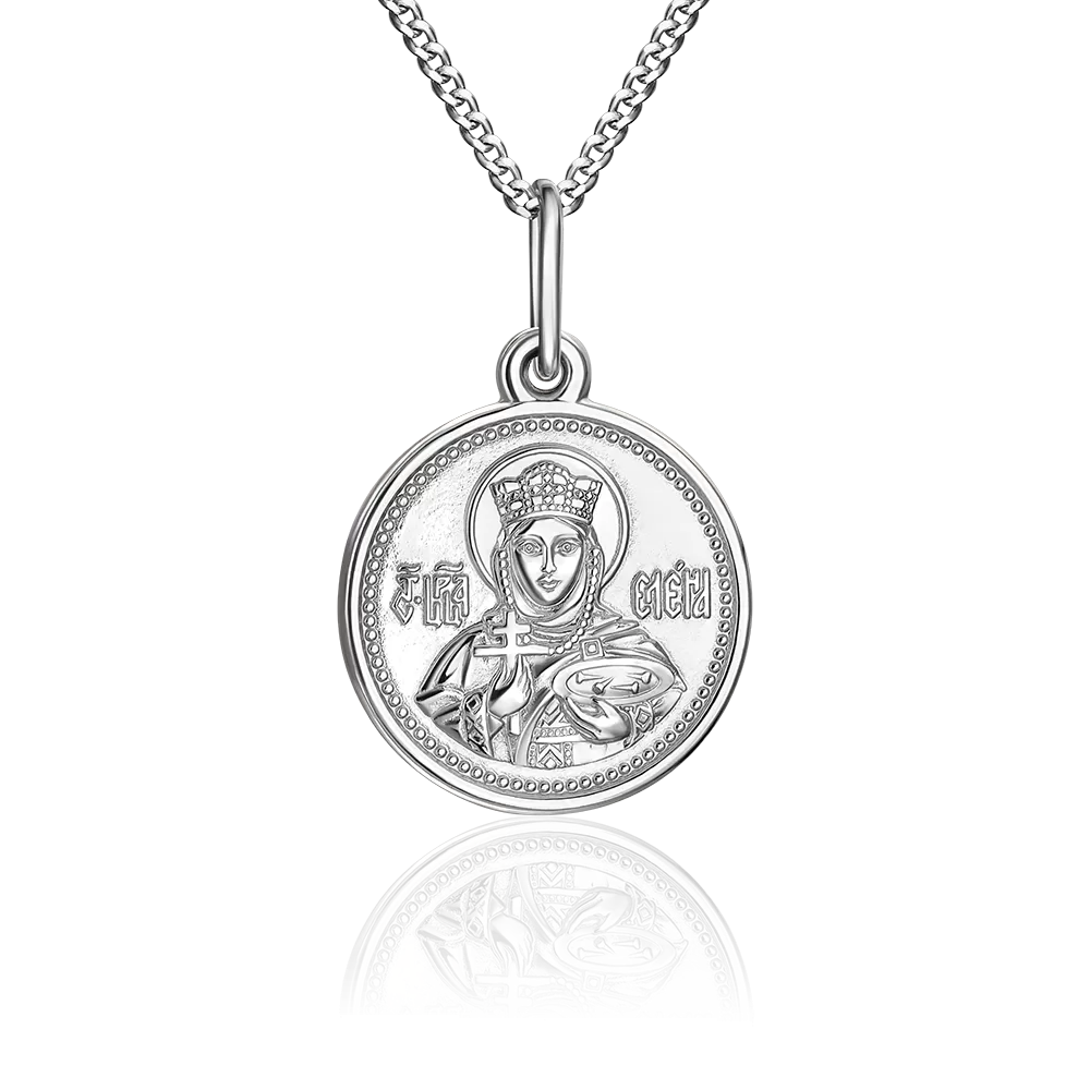 Комплект (иконка на цепи) «Святая царица Елена» из серебра 15-0029-00-000-0200