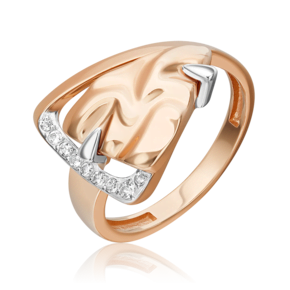 Кольцо из красного золота с топазом white 01-5659-00-201-1110