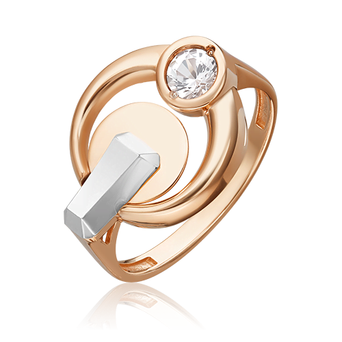 Кольцо из комбинированного золота с топазом white 01-5620-00-201-1111
