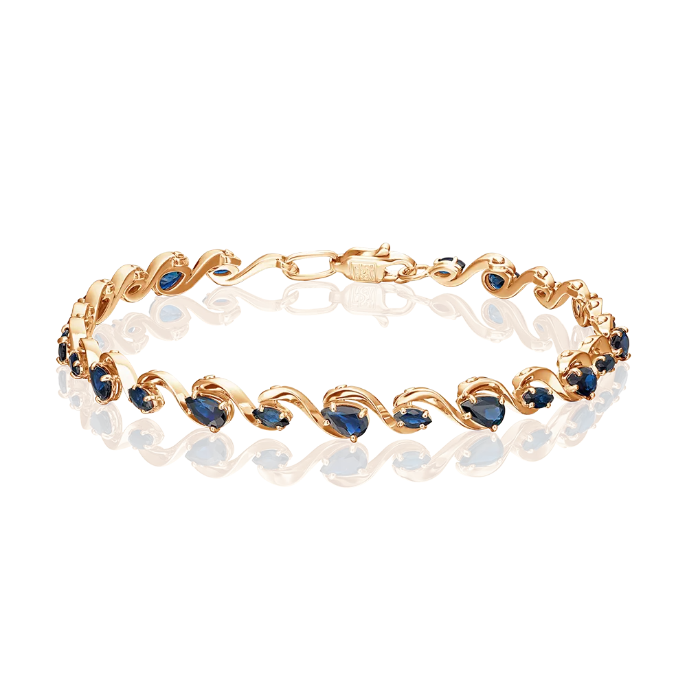 Браслет из красного золота с сапфирами 05-0564-00-102-1110-30