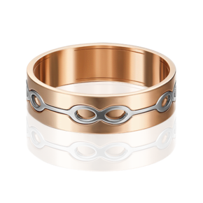 Обручальное кольцо из комбинированного золота 01-5280-00-000-1111-39
