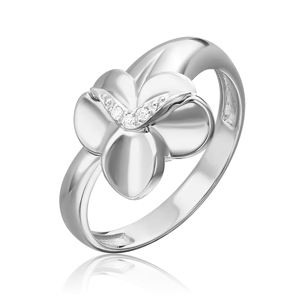 Кольцо из белого золота с бриллиантами 01-5605-00-101-1120