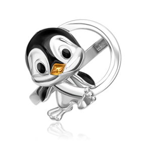 Кольцо «Пингвин» из серебра c эмалью 01-5702-00-000-0200
