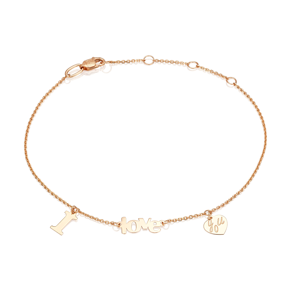 Браслет «Я люблю тебя» из красного золота 05-0865-00-000-1110