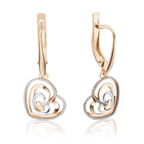 Серьги с английским замком из красного золота 02-4023-00-000-1110-65