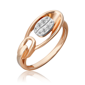 Кольцо из комбинированного золота с топазом white 01-5566-00-201-1111
