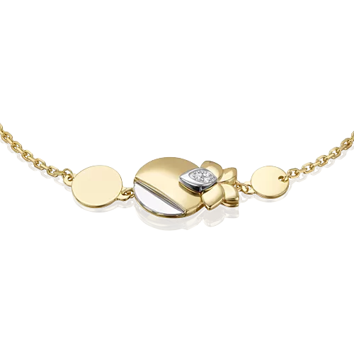 Браслет из комбинированного золота с бриллиантами 05-0739-00-101-1121