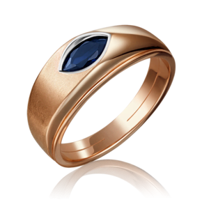 Кольцо из красного золота с сапфиром 01-5204-00-102-1110-30