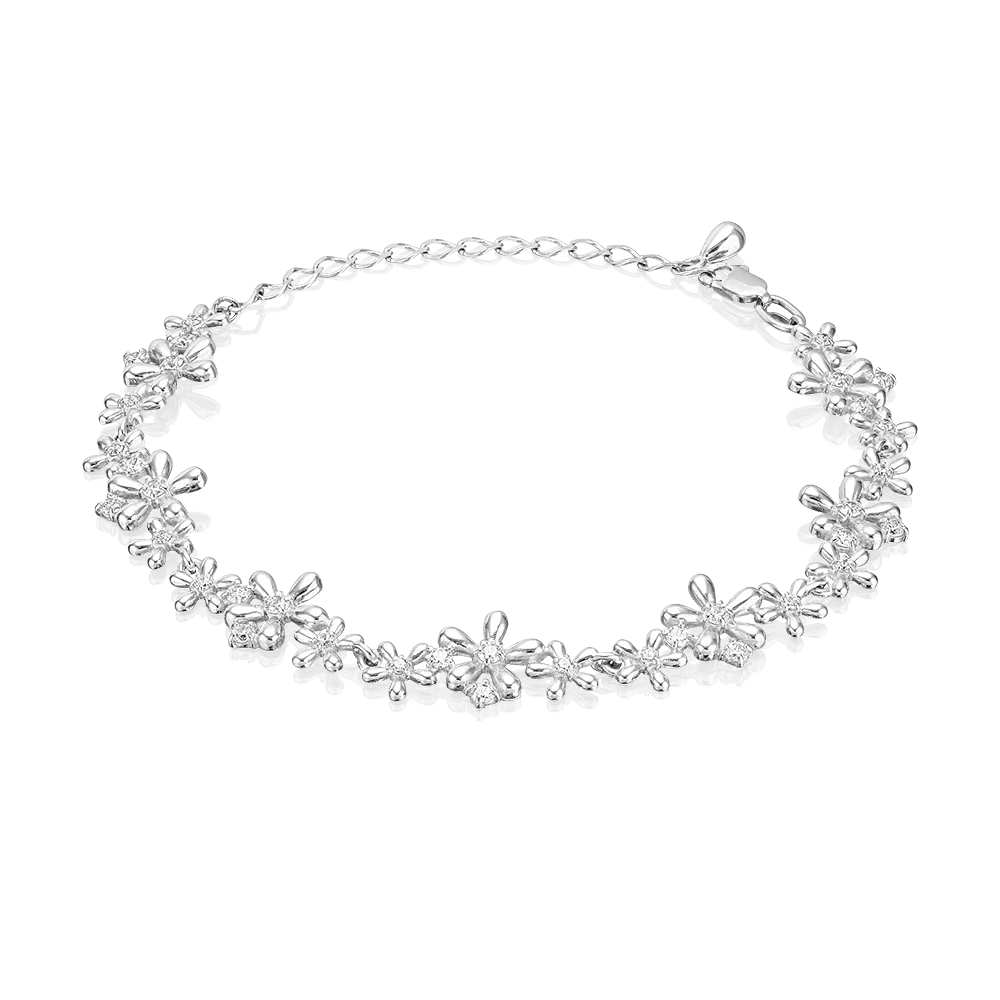 Браслет из белого золота с фианитами 05-0848-00-401-1120