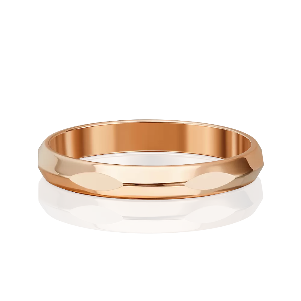 Обручальное кольцо из красного золота с алмазной гранью 01-5671-00-000-1110