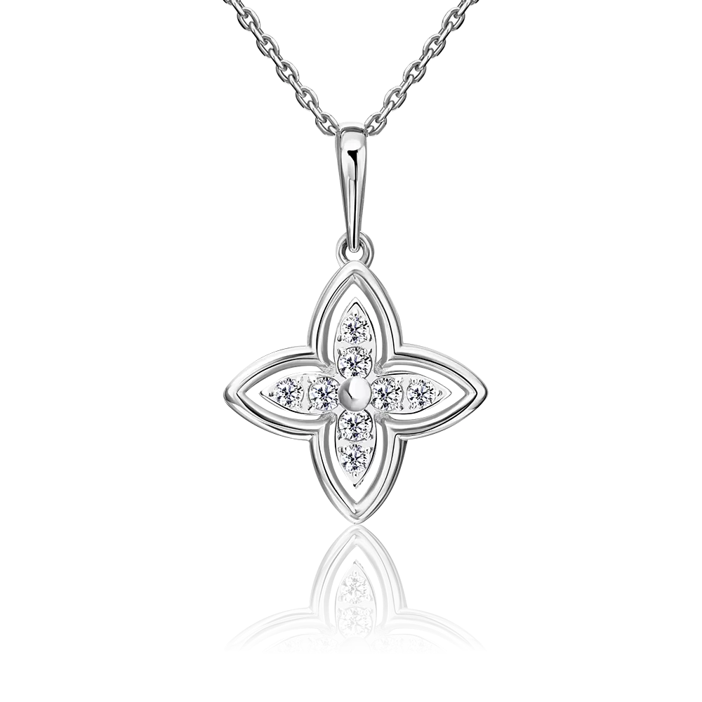 Подвеска из белого золота с фианитами 03-3634-00-401-1120