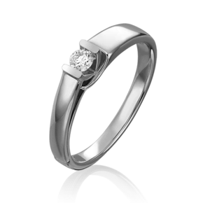 Помолвочное кольцо из белого золота с бриллиантом 01-4972-00-101-1120-30