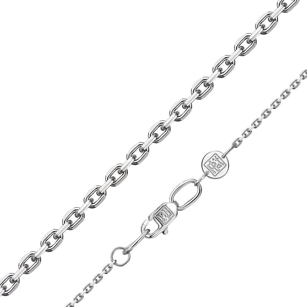 Цепь из серебра с алмазной гранью (плетение «Якорное») 21-0831-040-0200-73