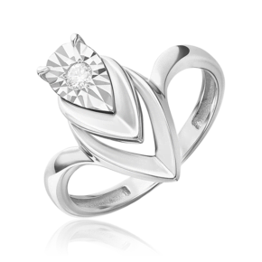 Кольцо из белого золота с бриллиантом 01-5753-00-101-1120