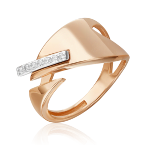 Кольцо из комбинированного золота c фианитами 01-5666-00-401-1111
