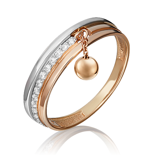 Кольцо из комбинированного золота с фианитами 01-5279-00-401-1111-24