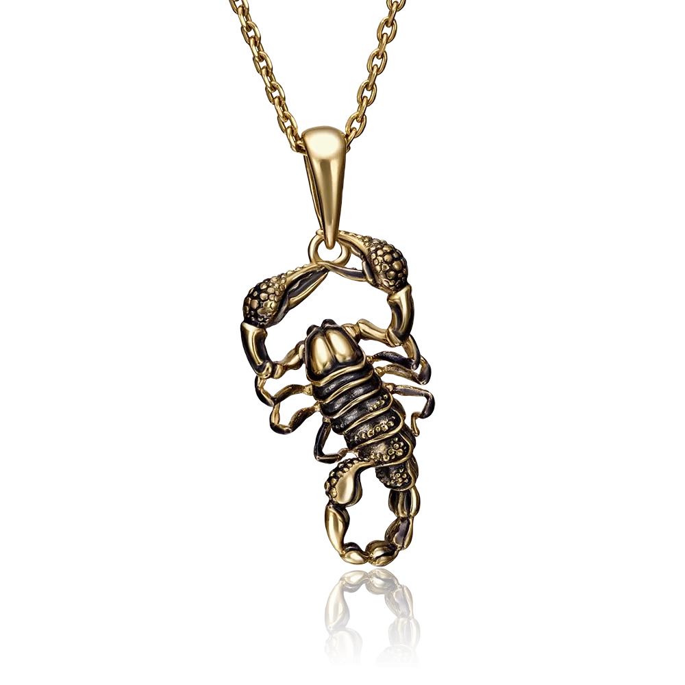 Подвеска «Скорпион» из лимонного золота с эмалью 03-2929-00-000-1130-59