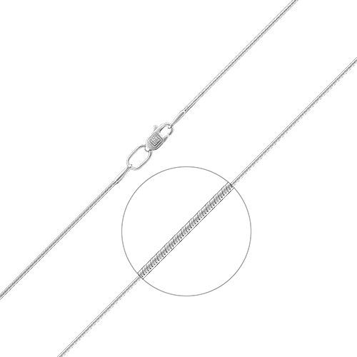 Цепь из белого золота с алмазной гранью (плетение «Снейк») 21-1010-025-1120-17