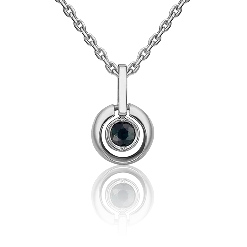 Подвеска из платины с сапфиром 03-3089-00-102-2100-30