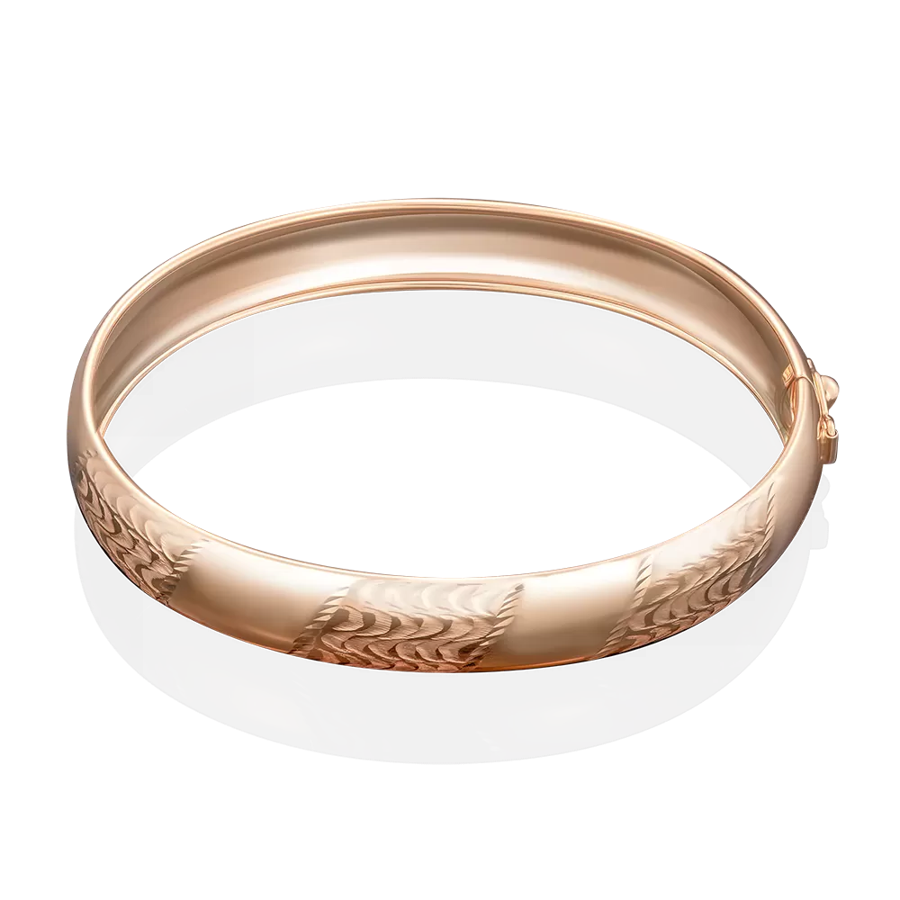 Браслет жесткий из красного золота с алмазной гранью 05-0532-00-000-1110-04