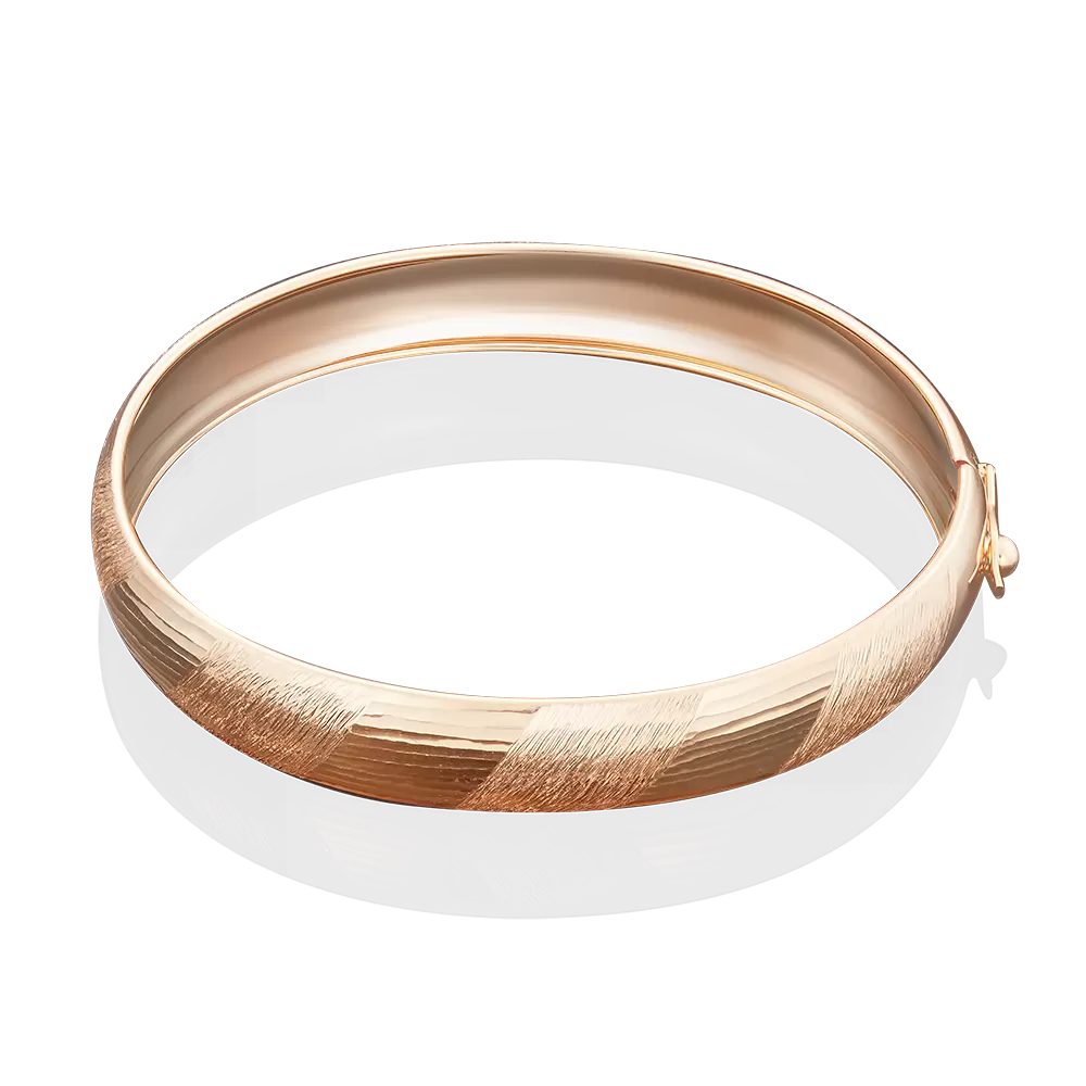 Браслет жесткий из красного золота с алмазной гранью 05-0532-01-000-1110-04