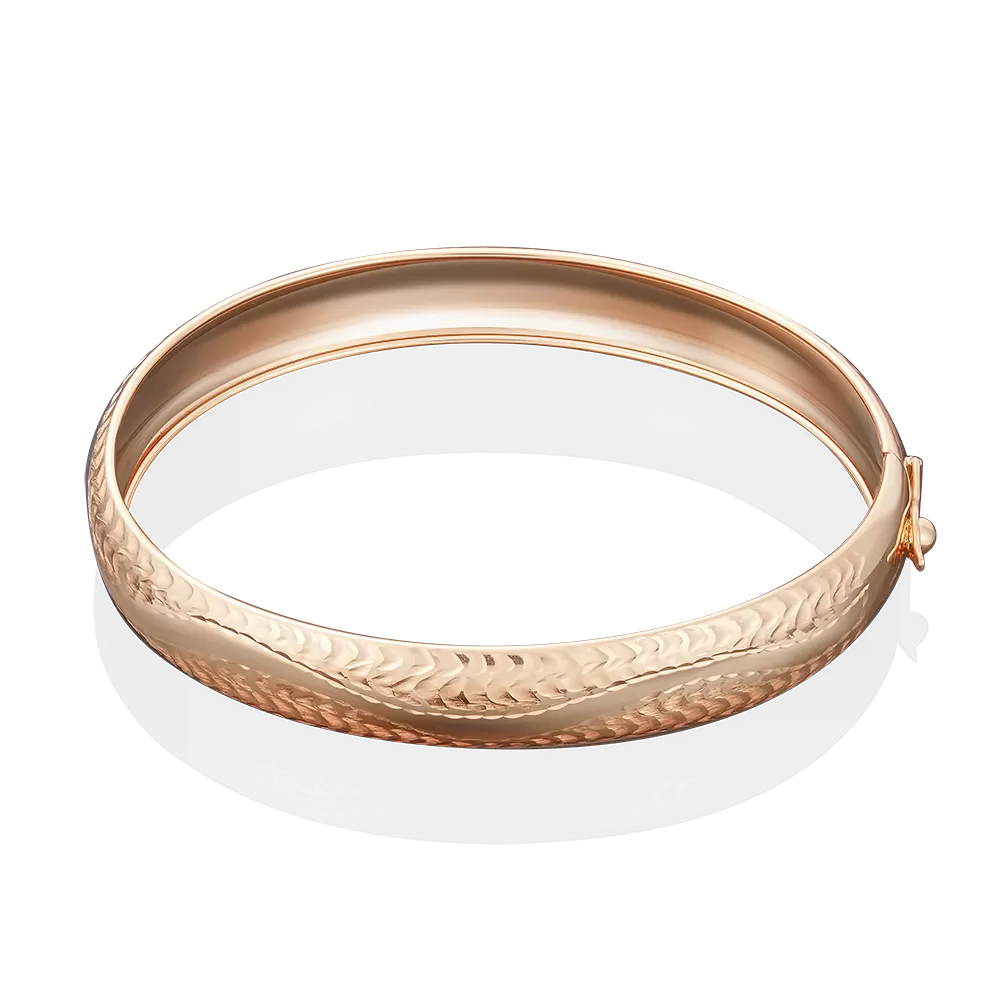 Браслет жесткий из красного золота с алмазной гранью 05-0532-02-000-1110-04