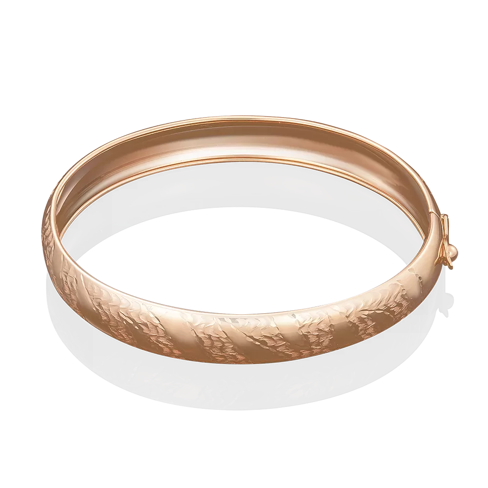 Браслет жесткий из красного золота с алмазной гранью 05-0532-03-000-1110-04